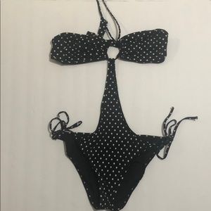 Teeny tiny polka dot bikini